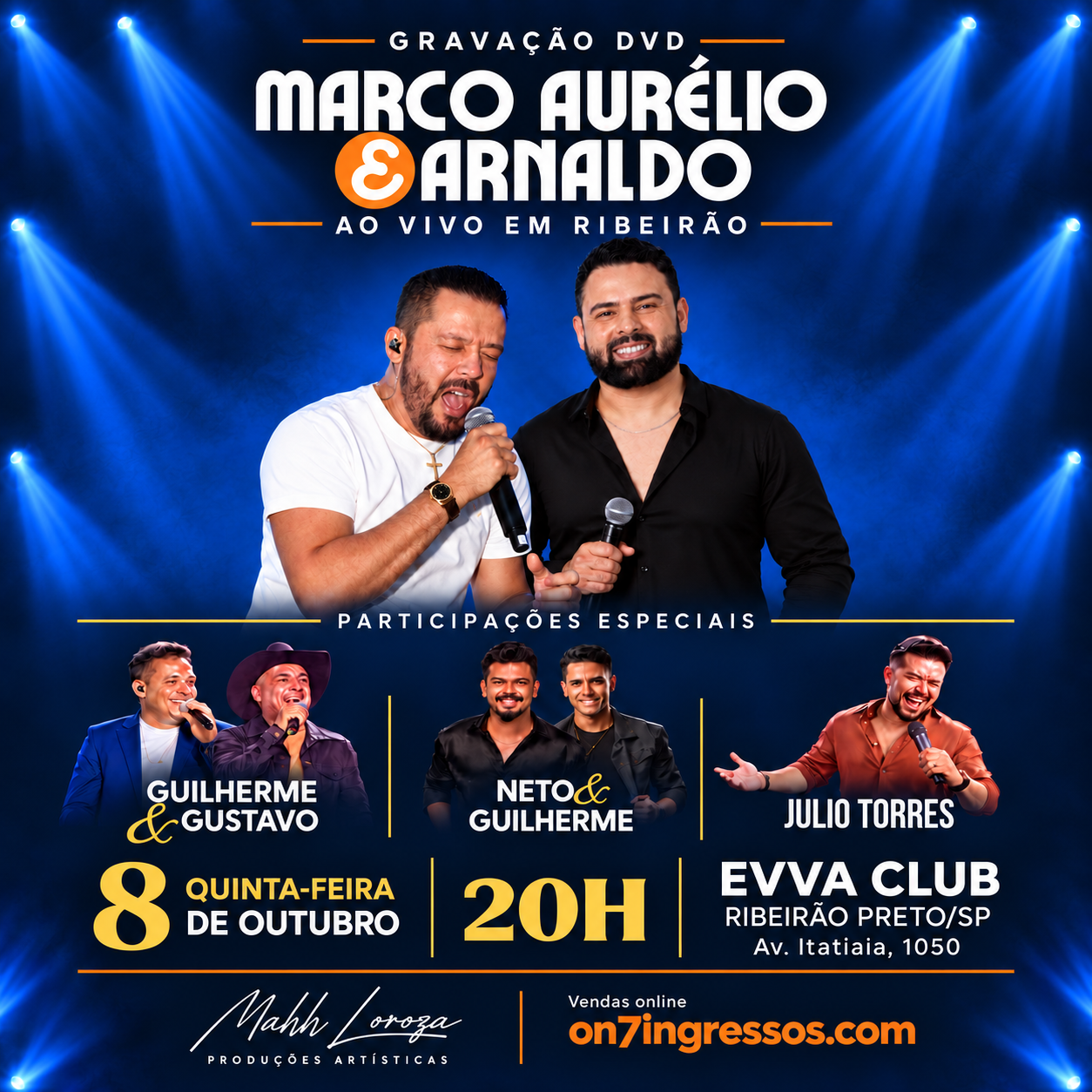 Gravação DVD MARCO AURÉLIO E ARNALDO